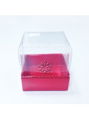 Cici Kırmızı Asetat Kutu 5.5x5.5x2 cm 500 Adet