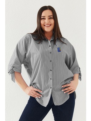 Lady Majestic Kadın Büyük Beden Gömlek