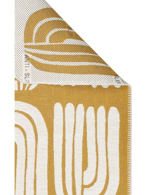 Eko Halı Arya Neo Arn 10 White Yellow Yıkanabilir Kaymaz Tabanlı Modern Pamuk Kilim