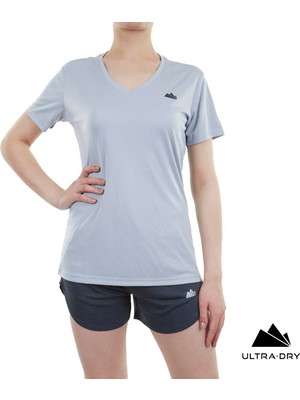 Alpinist Knockout Ultra Dry Kadın T-Shirt Açık Gri
