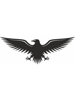 Reysa Tasarım Kartal Sticker 25X10 cm Siyah