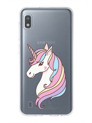 PrintiFy Samsung Galaxy A10 Uyumlu Kapak Sevimli Karakterler Tasarımlı Şeffaf Silikon Kılıf