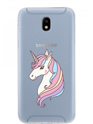 PrintiFy Samsung Galaxy J5 Pro Kapak Sevimli Karakterler Tasarımlı Şeffaf Silikon Kılıf