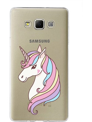 PrintiFy Samsung Galaxy A7 Uyumlu Kapak Sevimli Karakterler Tasarımlı Şeffaf Silikon Kılıf