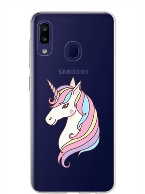 PrintiFy Samsung Galaxy M10S Kapak Sevimli Karakterler Tasarımlı Şeffaf Silikon Kılıf