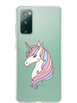 PrintiFy Samsung Galaxy S20 Fe Kapak Sevimli Karakterler Tasarımlı Şeffaf Silikon Kılıf