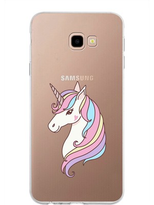 PrintiFy Samsung Galaxy J4 Plus Kapak Sevimli Karakterler Tasarımlı Şeffaf Silikon Kılıf