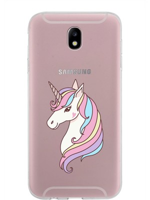 PrintiFy Samsung Galaxy J7 Pro Kapak Sevimli Karakterler Tasarımlı Şeffaf Silikon Kılıf