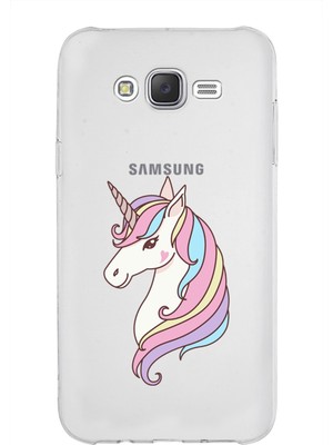 PrintiFy Samsung Galaxy J7 Kapak Sevimli Karakterler Tasarımlı Şeffaf Silikon Kılıf