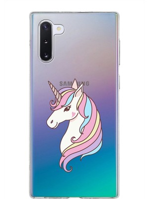 PrintiFy Samsung Galaxy Note 10 Kapak Sevimli Karakterler Tasarımlı Şeffaf Silikon Kılıf