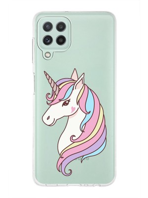 PrintiFy Samsung Galaxy M32 Uyumlu Kapak Sevimli Karakterler Tasarımlı Şeffaf Silikon Kılıf