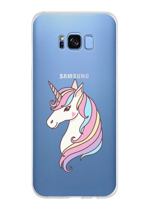 PrintiFy Samsung Galaxy S8 Plus Kapak Sevimli Karakterler Tasarımlı Şeffaf Silikon Kılıf