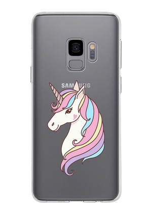 PrintiFy Samsung Galaxy S9 Kapak Sevimli Karakterler Tasarımlı Şeffaf Silikon Kılıf