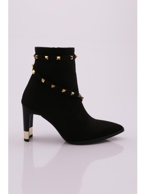 DGN 802 Kadin Sivri Burun Troklu Topuklu Bot