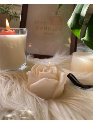 Yeyu Candles Beyaz Gül Mum / White Rose Candle