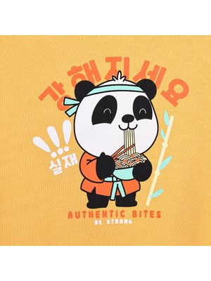 Hello Baby Hellobaby Basic Panda Desenli Bebek Sweatshirt Erkek Bebek
