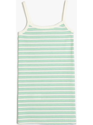 Koton Bodycon Elbise Slim İnce Askılı Ribanalı