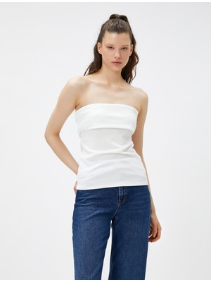 Koton Straplez Üst Katlama Detaylı Dar Kesim