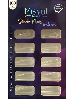 Misyul Takma Tırnak 100'LÜ Kutulu Balerin Protez Tırnak