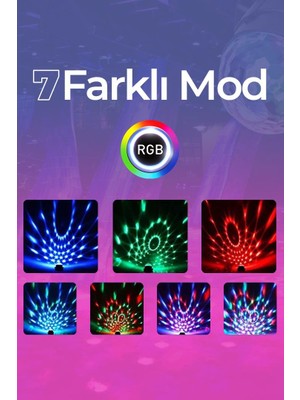 DEMPOWER Oynar Başlıklı Kumandalı Rgb Disko Topu