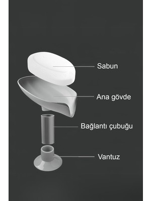 MUJGAN Sabunluk Vantuzlu Su Giderli Sabunluk Gri