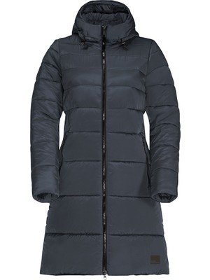 Jack Wolfskin Eisbach Coat Kadın Mavi Outdoor Ceketi