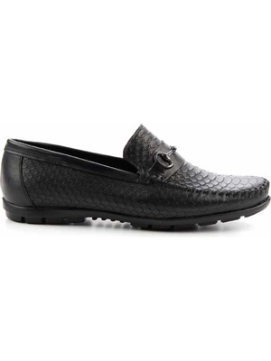 Bambi Siyah Leather Erkek Loafer Ayakkabı E01378050203