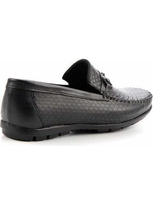 Bambi Siyah Leather Erkek Loafer Ayakkabı E01378050203