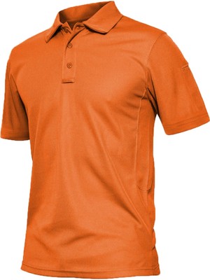 Ghassy Co. Erkek Taktik Polo Yaka Gömlek Hızlı Kuruma Nem Emici Performans Pique Jersey Golf T-Shirt