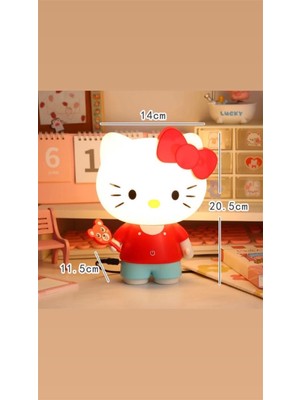 Piraye Gift Hello Kitty Dekoratif 3 Kademeli LED Başucu Gece Lambası