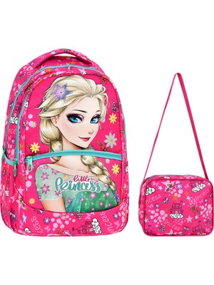 Çantaland Ilkokul Frozen Desenli Kız Çocuk Ilkokul Çantası + Beslenme Çantası
