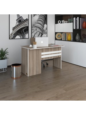 Kenzlife ofis masası kamikaze crd sağ 75*110*60 raflı dolap şeritli bilgisayar çalışma masası