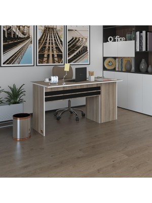 Kenzlife ofis masası kamikaze crd sol 75*110*80 raflı dolap şeritli bilgisayar çalışma masası