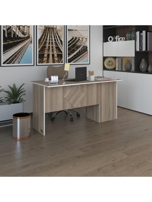 Kenzlife ofis masası yoko ono crd sol 75*150*60 raflı dolap eşkenar bilgisayar çalışma masası