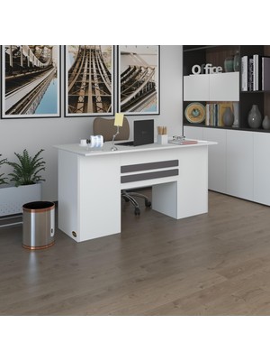 Kenzlife ofis masası pat morita byz 75*160*80 kilitli kapaklı dolap çiftli şeritli bilgisayar çalışma masası