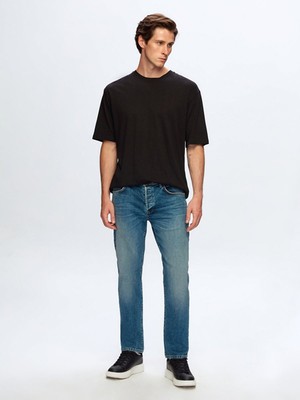 LTB Erkek Enrıco Super Slim Jean Pantolon 28/30 Beden Desenli Düşük Bel Dar Paça Günlük Stil