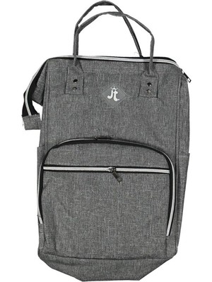 Juuta Baby 114964 Little Baby Armalı Fermuarlı Ön Cepli Gri Anne - Bebek Bakım Çantası