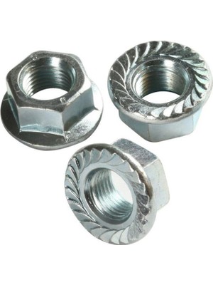 Norm Flanşlı Somun Metrik 12MM 50 Adet Pullu Somun