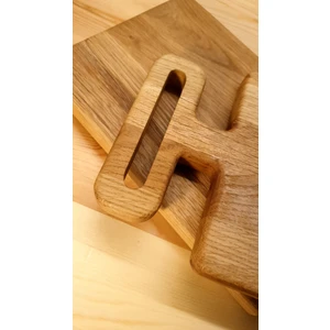F&S WoodArt Meşe Ağacı Ahşap Kesme Sunum Et Ekmek Doğrama Tahtası 2'li