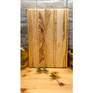 F&S WoodArt Zeytin Ağacı 30 x 20 cm Ahşap Kesme Sunum Et Ekmek Doğrama Mutfak Tahtası