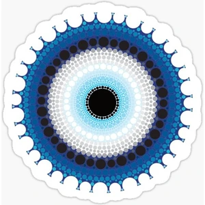 18 cm Nazar Boncuğu Sticker Duvar Etiket Araba Yapıştırma M18