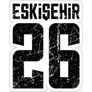 26 Eskişehir Sticker Yapıştırma Oto Etiket 17CM