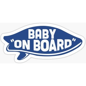 Arabada Bebek Var Baby On Board Sticker Etiket 19CM Md6