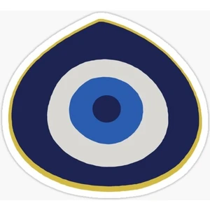 18 cm Nazar Boncuğu Sticker Duvar Etiket Araba Yapıştırma M7