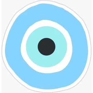 Nazar Boncuğu Sticker Duvar 18CM Yapıştırma Etiket Md4