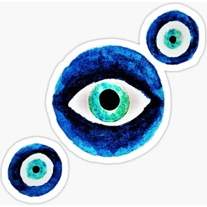 Nazar Boncuğu Sticker Duvar 18CM Yapıştırma Etiket Md5