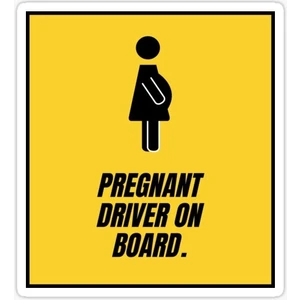 Dikkat Arabada Hamile Var Sticker Etiket 19CM