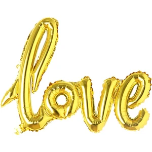 Patladı Gitti Büyük Boy Love El Yazısı Folyo Balon 40 Inç