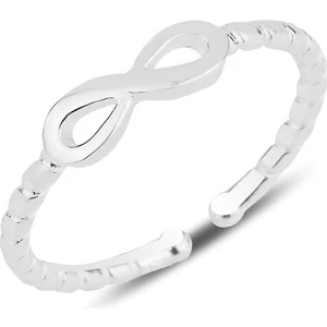 Söğütlü Silver Gümüş Rodyumlu Sonsuzluk Modeli  Ayarlamalı Yüzük