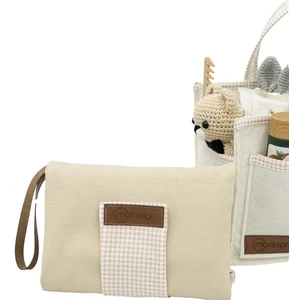 Mordesign Bebek Alt Açma ve Bakım El Çantası 0-3 Yaş OEKO-TEX Kumaş 38x22 cm Makinede Yıkanabilir